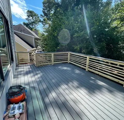 Deck construction project photograph 4