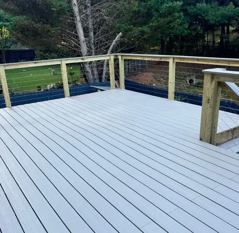 Deck construction project photograph 6