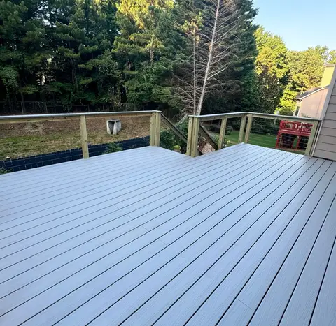 Deck construction project photograph 5