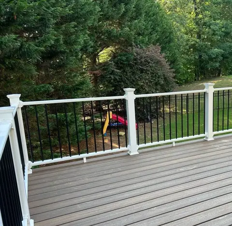 Deck construction project photograph 1
