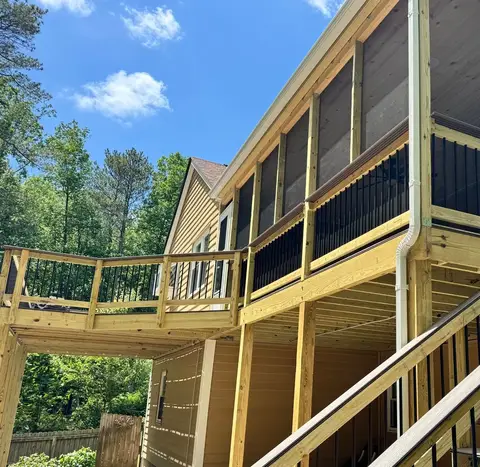 Deck construction project photograph 2