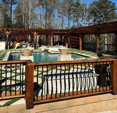 Deck construction project photograph 1