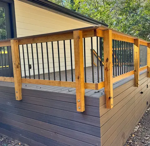 Deck construction project photograph 1